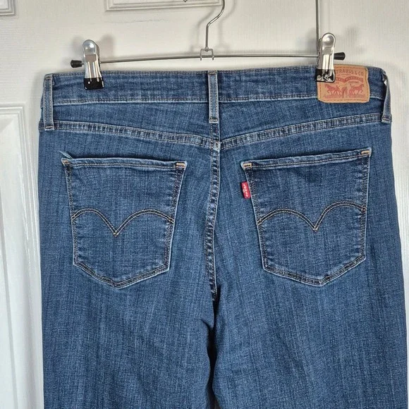 Levi's 32x30 725 high rise bootcut medium blue denim jeans women's - Picture 8 of 10